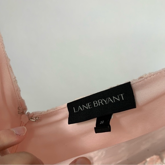 Lane Bryant Women's Sleeveless Pink Lace V-neck Dress Size 20 - Picture 3 of 9